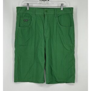 Enyce Embroidered Baggy Shorts Chino‎ Green 13" 13 Inch Inseam Mens Size 34